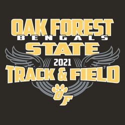state track t-shirt design with winged feet and track
