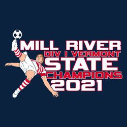 four color state soccer t-shirt design with player kicking a ball