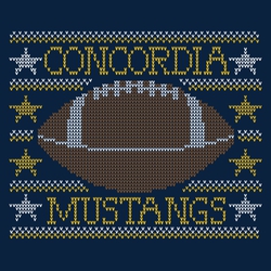 ugly sweater football tee shirt design with football and stars