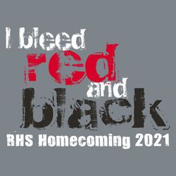 three color homecoming tee shirt design, bleed school colors