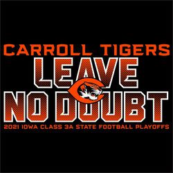 2 color state football tee shirt design, Leave No Doubt