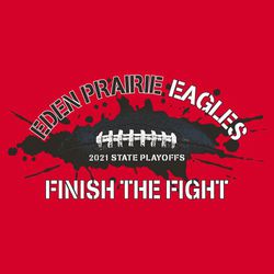 3 color state football tee shirt design with football inside splatter and stencil lettering