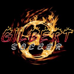 flaming soccer ball with lettering on fire
