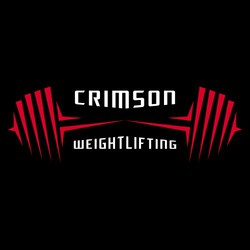two color weightlifting tee shirt design with stylized pointed weights and one color lettering.