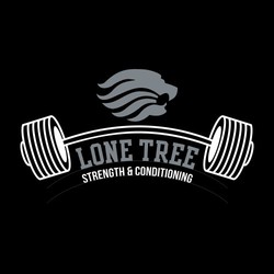 two color weightlifting tee shirt design with bent weights below mascot.  School name and strength & conditioning below art.