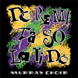 four color choir tee shirt design with colorful textures and distressed lettering, Do Re Mi Fa So La Ti Do