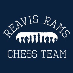 one color chess team tee shirt design with distressed lettering and oval.  Chess pieces knock out silhouette in oval.