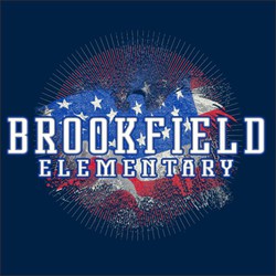 4 color patriotic tee shirt design with eagle composed of a flag.  School or organization name centered on design.