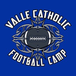 four color tribal football camp tee shirt design.