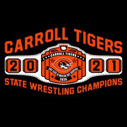state wrestling tee shirt design with championship belt.  Team and mascot name arched around the belt at the top, state wrestling champions arched around belt at the bottom