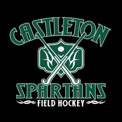 two color field hockey t-shirt design.  Centerpiece with crossed field hockey stick and tribal background shape.  Circle text school name at top, mascot name below.  Word Field hockey at the bottom.