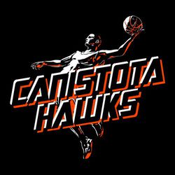 two color basketball t-shirt design.  Male basketball player elevating for a dunk.  School name and mascot name stacked over diagonally over player.