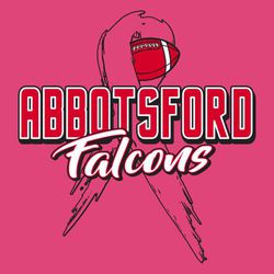 three color football fight against cancer t-shirt design.  Football in top loop of cancer ribbon.