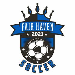 two color soccer t-shirt with soccer ball and stars placed over shield.  Team name in banner.  Word soccer at the bottom of the art.
