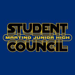 two color student council t-shirt design.  Student on one line and Council below.  multiple outline drop shadows.  School name between letters inside oval.