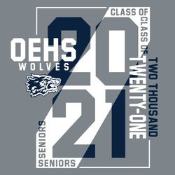 two color senior t-shirt design.  Year of graduation large and split onto two line with a diagonal color slash.  Shool neam and mascot on left side.  year spelled out on the right.