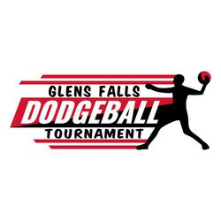 two color dodgeball tournament t-shirt design with player throwing ball.