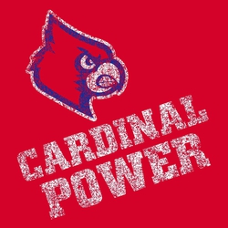 two color spirit wear t-shirt design with large mascot on upper left.  Mascot name and large word POWER on an upward angle on lower right.  Distressed.