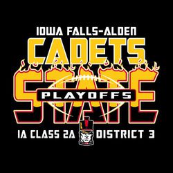 three color state football t-shirt design with word state in flaming text.