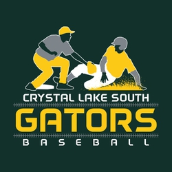 interactive 3-color baseball t-shirt design with sliding baserunner being tagged.  Baseball laces above and below large mascot name.  school name and word baseball in smaller font.