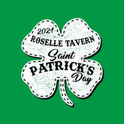 two color Saint Patrick's Day t-shirt design with distressed four leaf clover.  Your organization name and year in top half of clover.