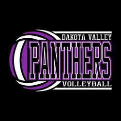 two color interactive volleyball t-shirt design.  Volleyball at the left with lines extending to the right.  Large athletic block mascot name with school name and word volleyball smaller above & below