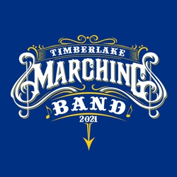 two color marching band t-shirt design.