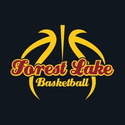 two color basketball t-shirt design with ball seams in background.  Team name and word basketball stacked over seams in script font.