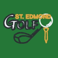 golf ball,tee and club outlines with word Golf and school name