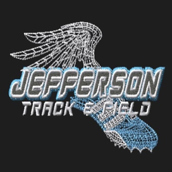 winged foot track and field embroidery design