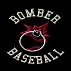 embroidery baseball design will baseball as a bomb with lit fuse