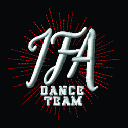 dance design with background flash and lettering