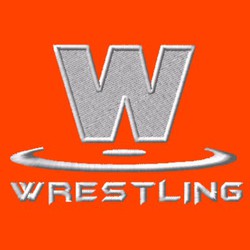 wrestling matt with logo above matt