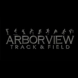 track embroidery design with small track and field figures above lettering