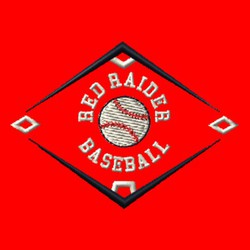 baseball diamond  with bases.  Baseball in the middle of the diamond with circle text above and below.