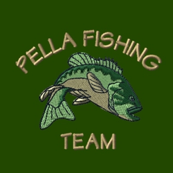 embroidery fishing design, fishing team