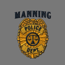 embroidery law enforcement design, police dept