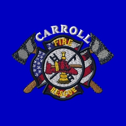 embroidery fire department design, fire rescue