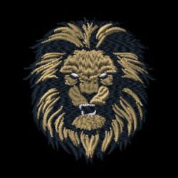 Lion embroidery mascot.