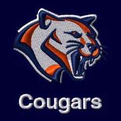 embroidery, cougar mascot