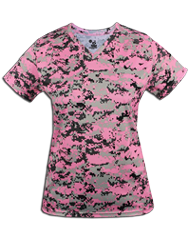 Ladie's Short Sleeve Digital Camouflage T-shirt