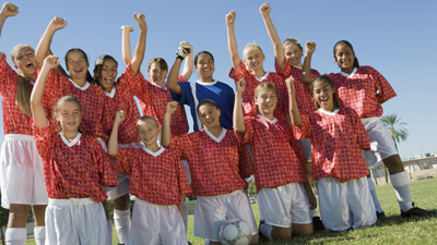 Soccer team of girls 