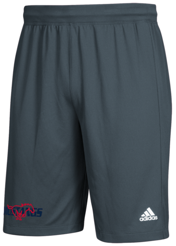 adidas Clima Tech Short front view in Onix with Screen Print Design