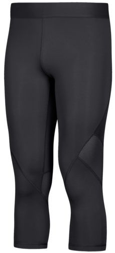 Adidas Alphaskin 3/4 Tight front view in Black