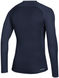 Adidas Alphaskin Long Sleeve Warm Top back view in Navy