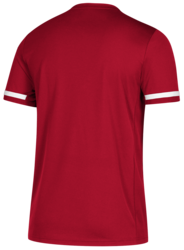 Adidas Team 19 Short Sleeve Jersey back view in Power Red