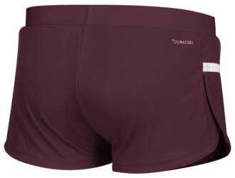 Adidas Women's Team 19 Running Short back view in Maroon