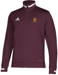 adidas Team 19 Track Jacket front view in Maroon