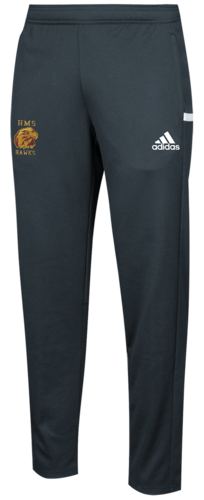 adidas Youth Team 19 Track Pant front view in Onix
