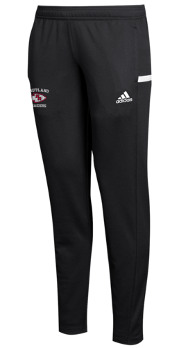 adidas Women's Team 19 Track Pant front view in Black